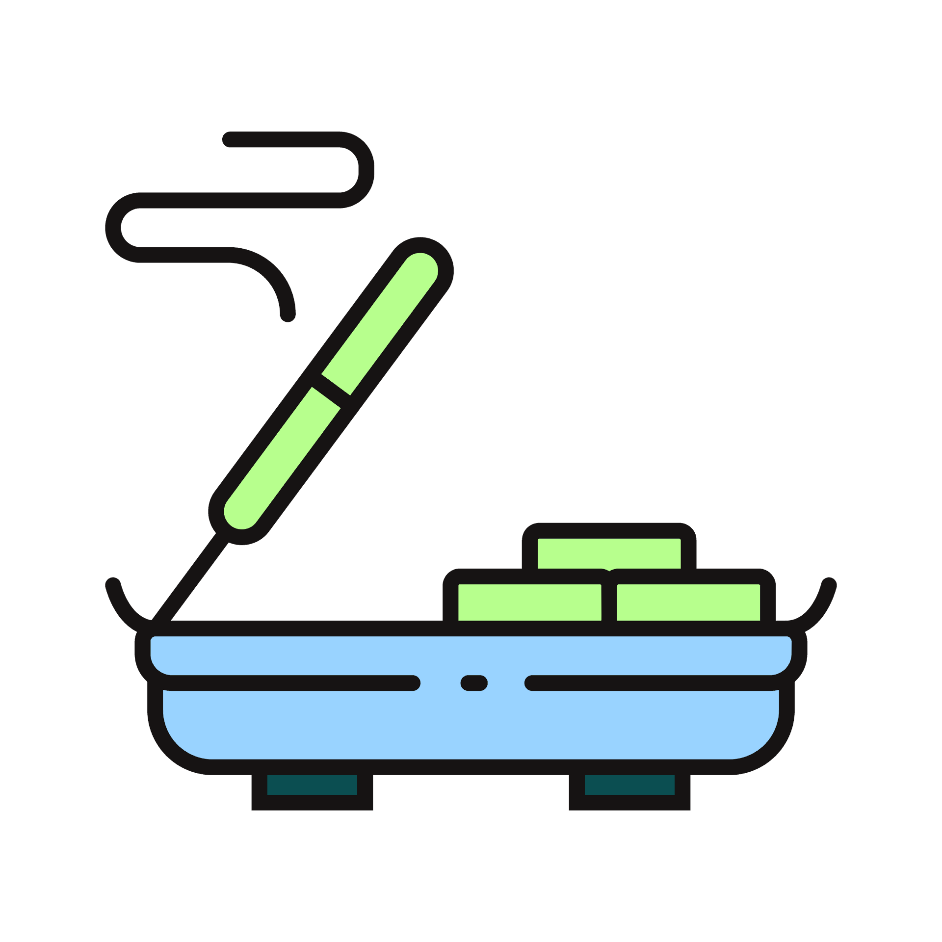 relaxing minimal incense stick icon for wellness branding