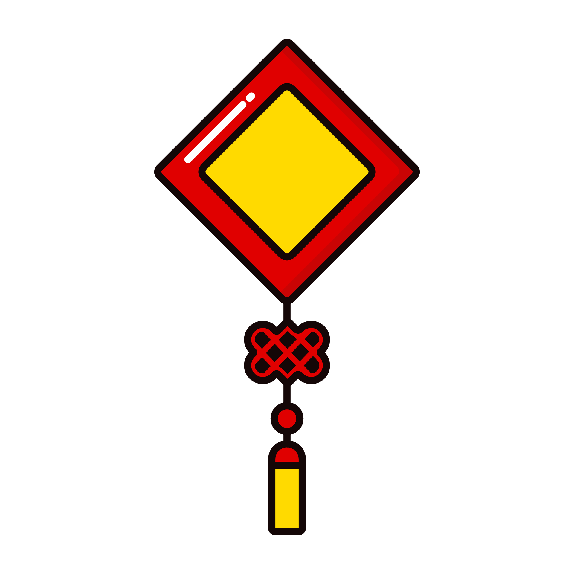 vintage kite icon in playful red and yellow