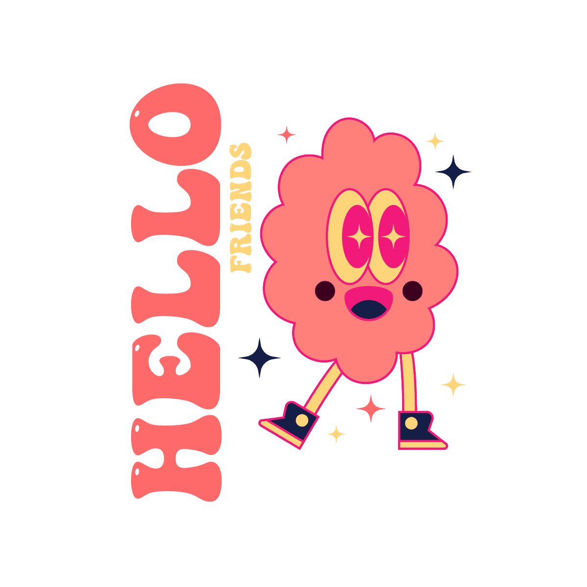 playful retro character illustration pack for fun and engaging projects with personality