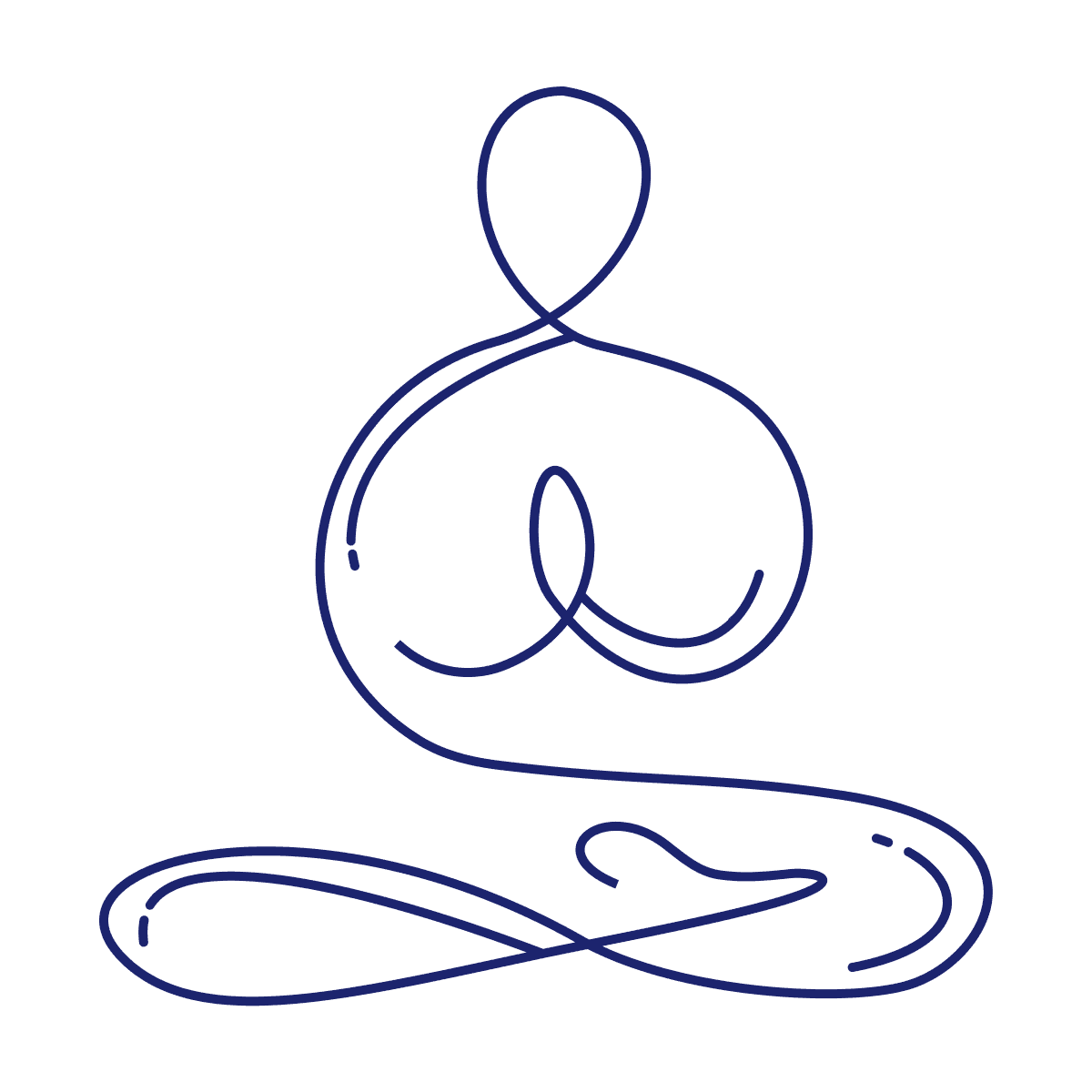 relaxing yoga meditation line art vector