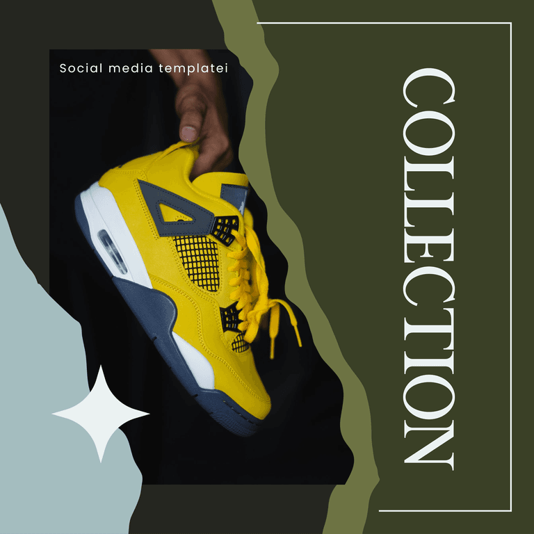 stylish sneaker showcase for social media with modern aesthetics and vibrant colors