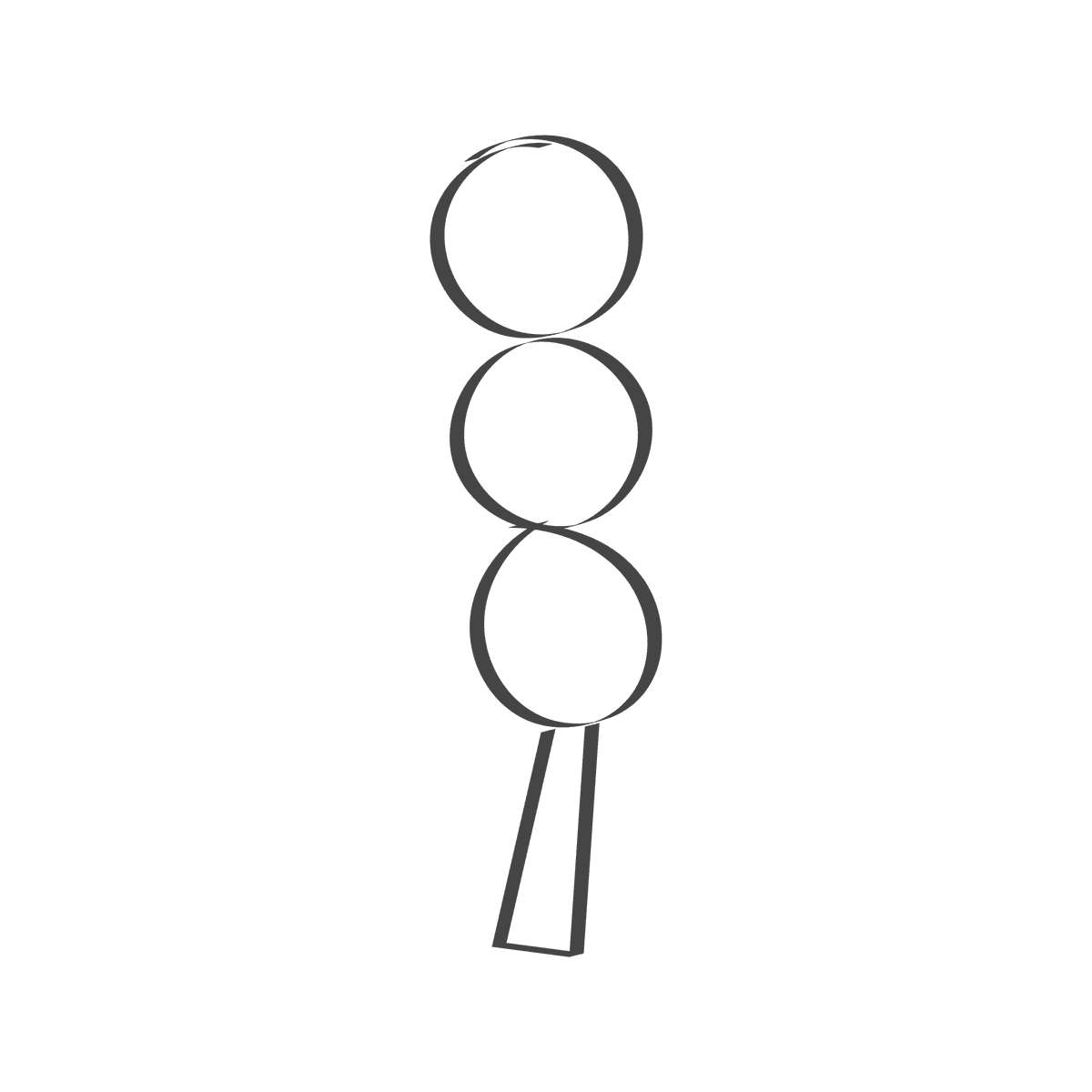 minimalist hand-drawn outline with abstract elements for versatile creative use