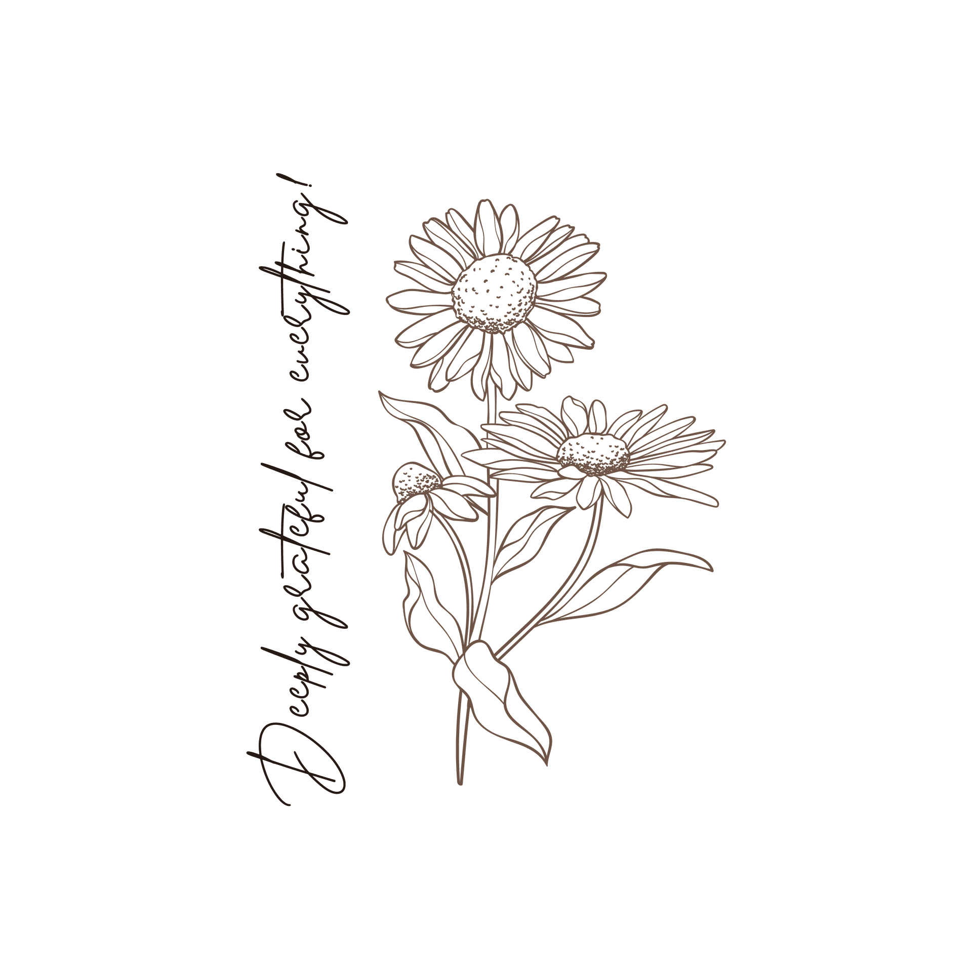 elegant floral and butterfly template with delicate line art for nature-themed projects