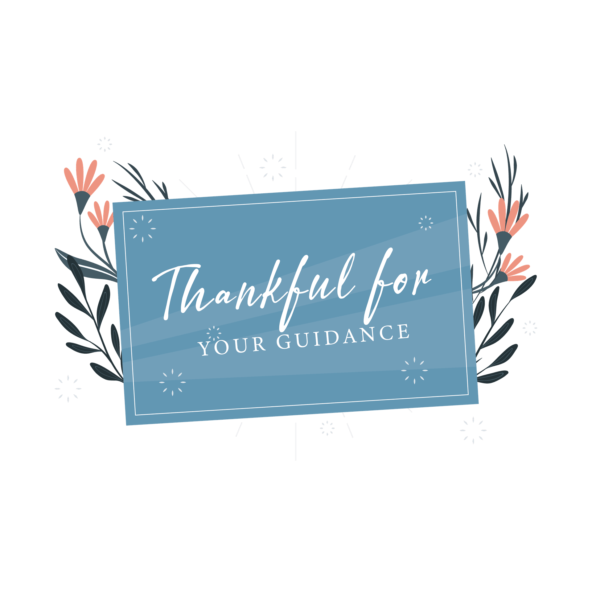 whimsical thankful text overlays with pastel tones and floral accents for heartfelt and creative projects