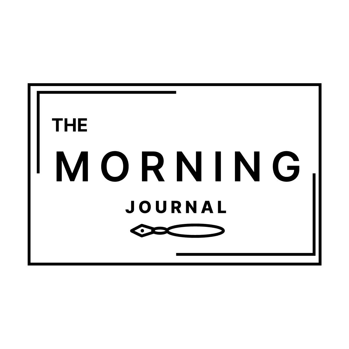minimalist morning journal logo for clean news publication branding