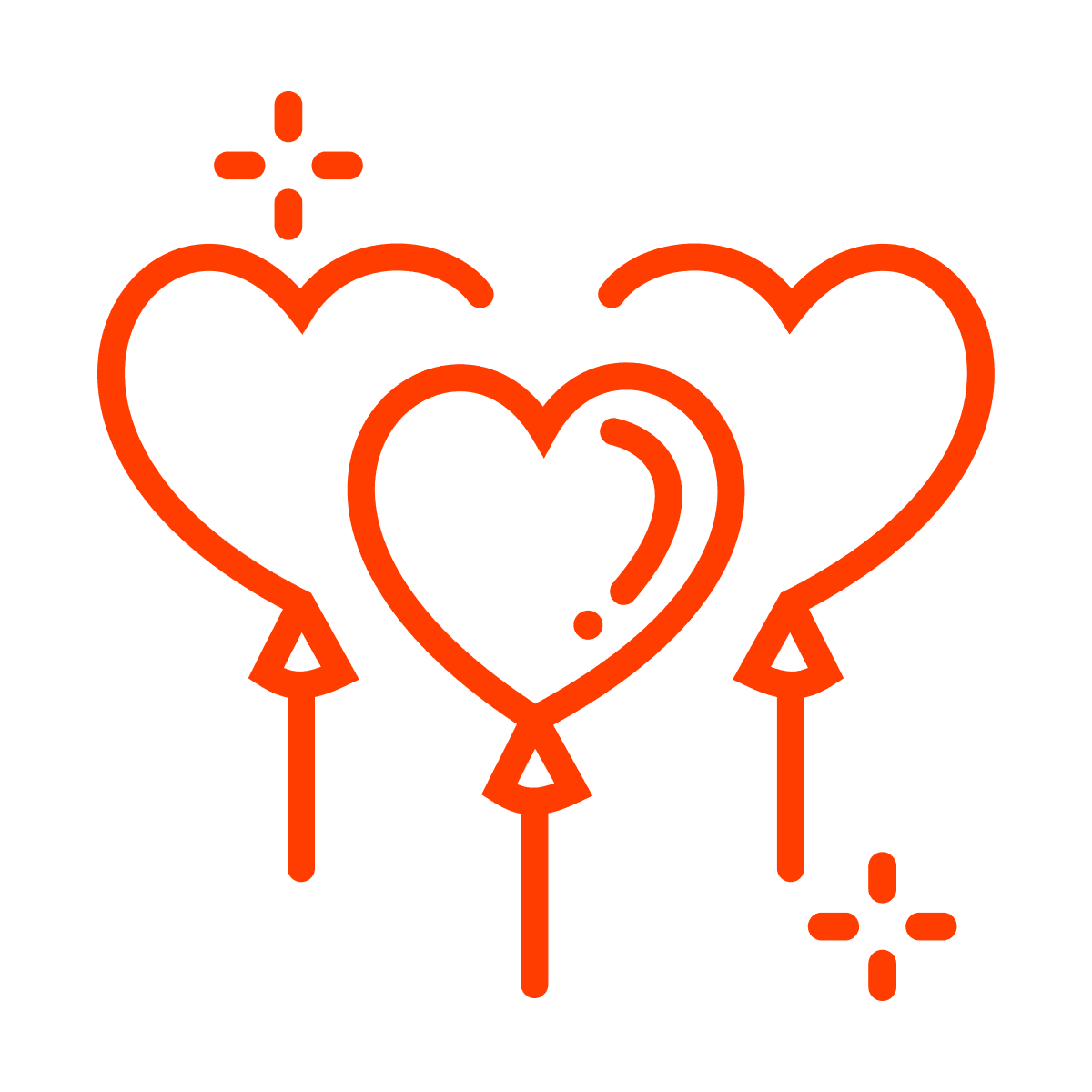 playful heart icons for romantic designs