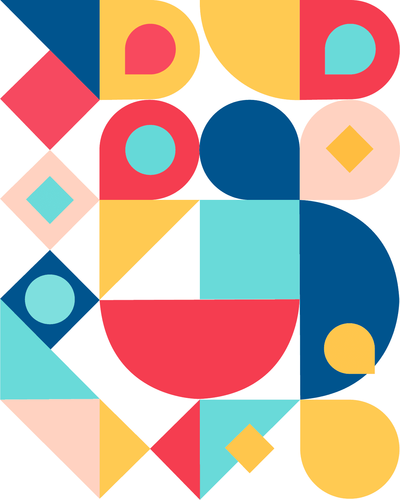 colorful geometric pattern with bold contrast