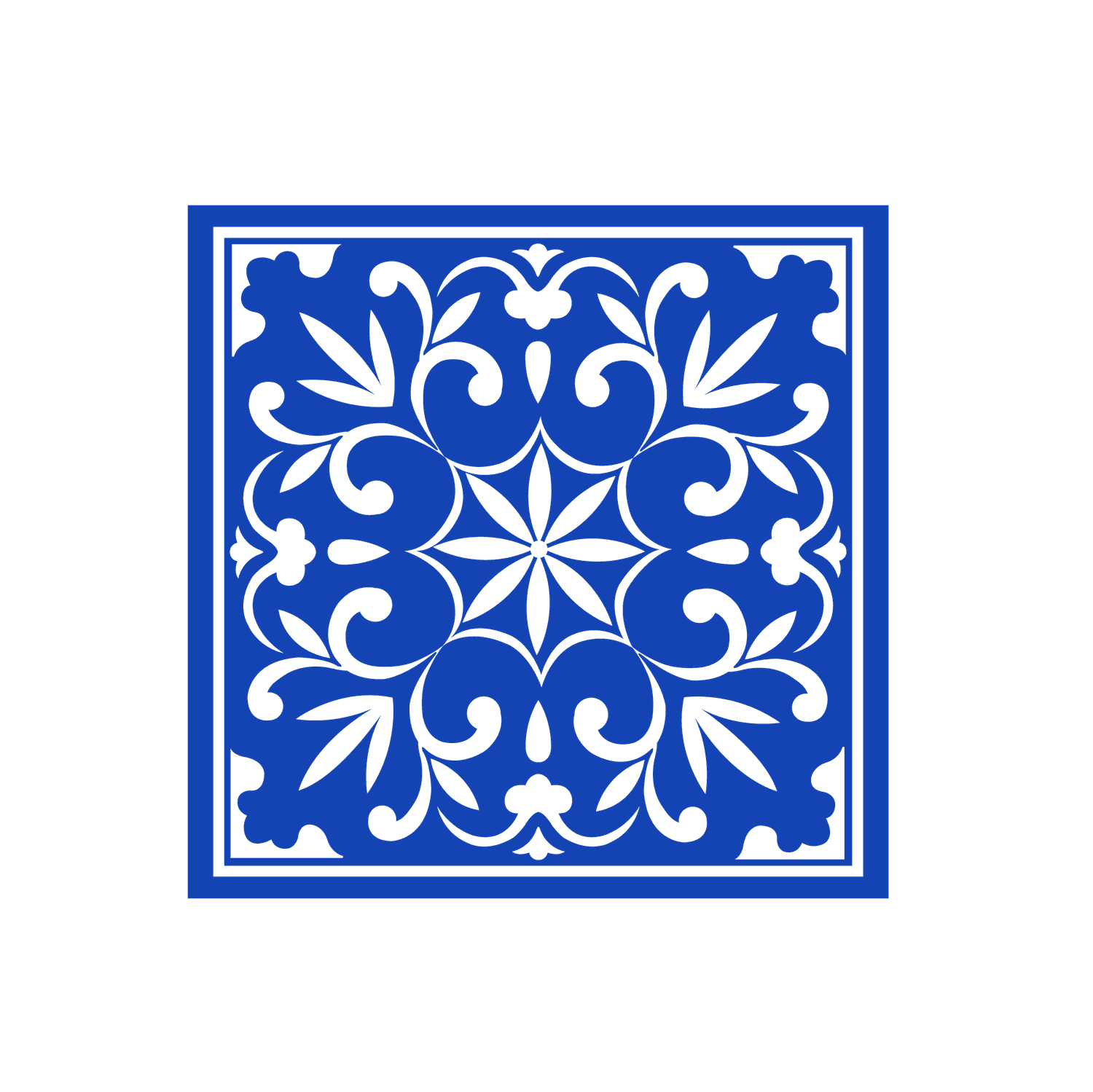 azulejo inspired ceramic tiles pattern, perfect for home decor
