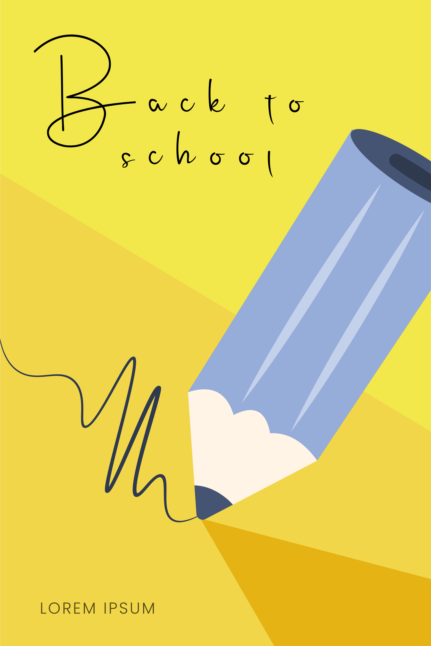back to school bright vertical poster template