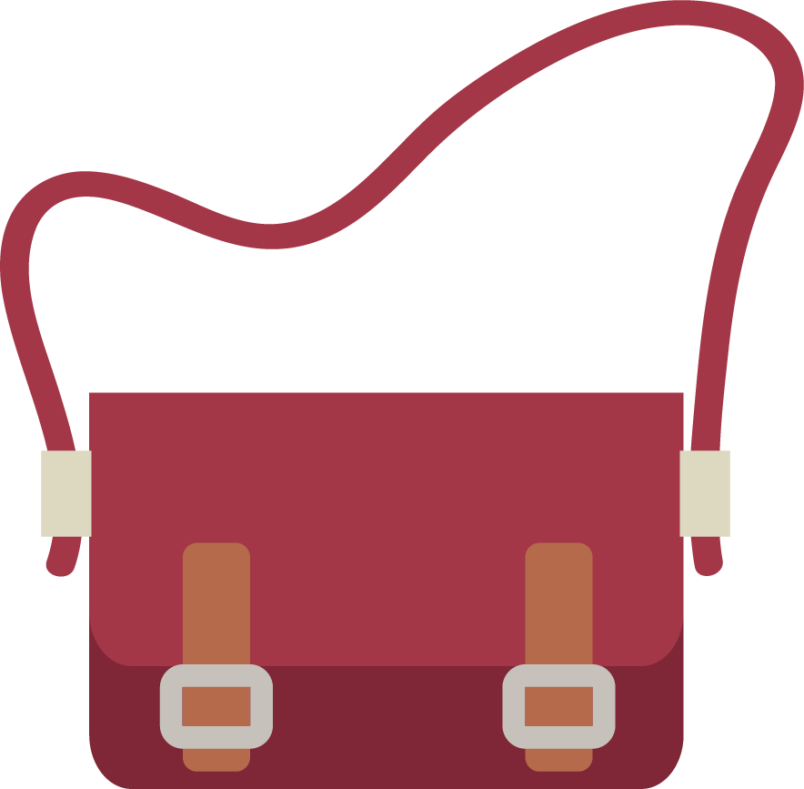 bag icons collection various colored types isolation