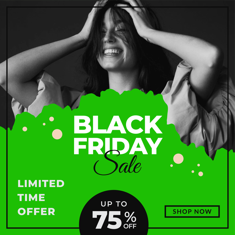 black friday sale and promotion square social media post template