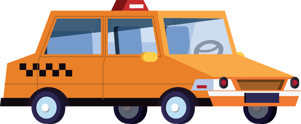 cars vehicles icons police truck taxi sketch objects