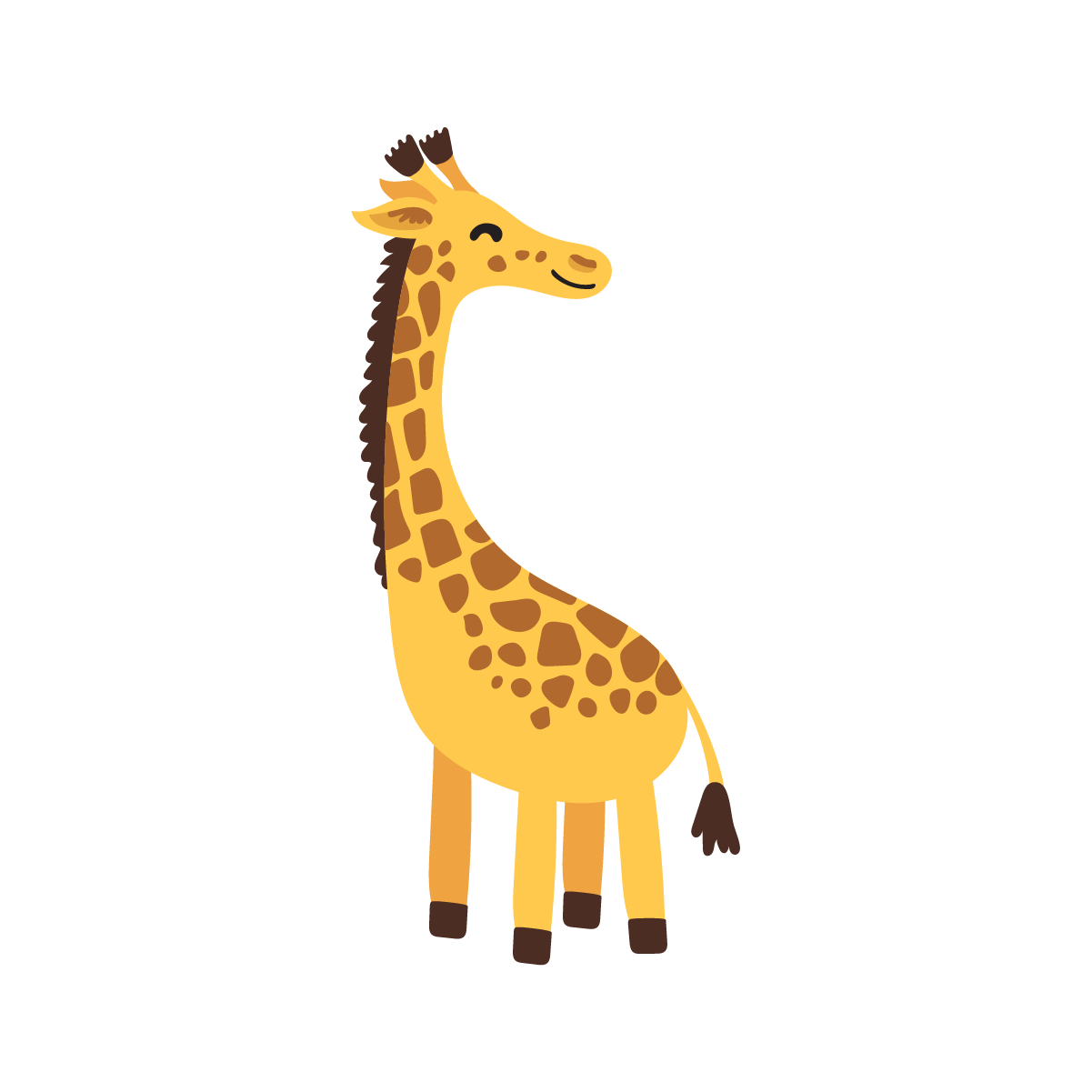 playful giraffe illustration for children’s books
