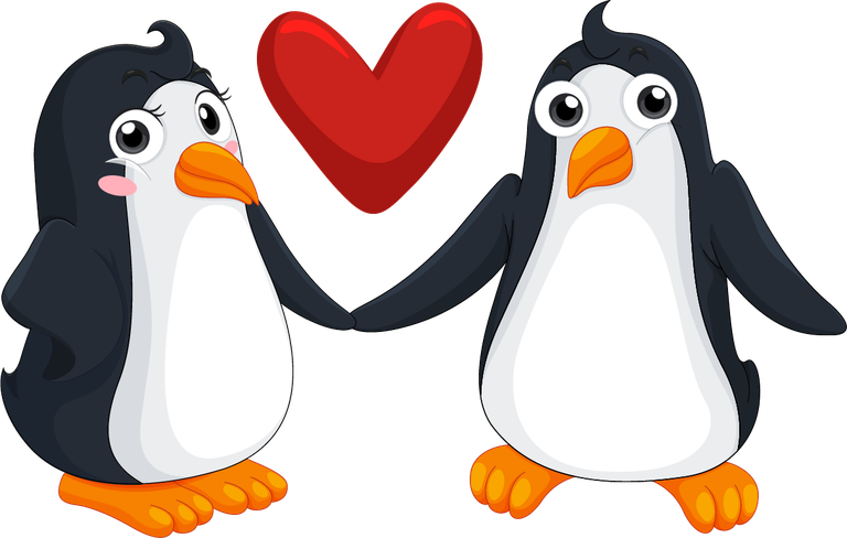 cute penguins different poses illustration
