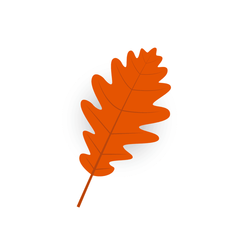 fall leaves icons orange modern shapes