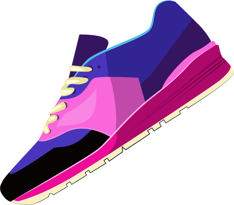 fitness sneakers sport shoes sneakers illustration