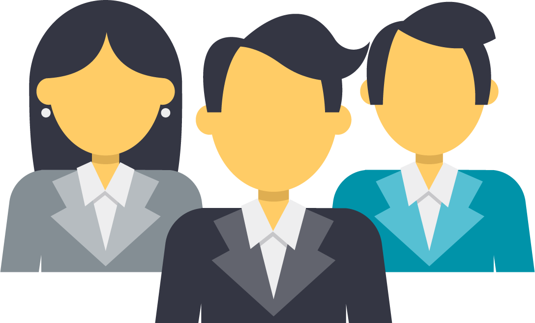 human resources icons flat