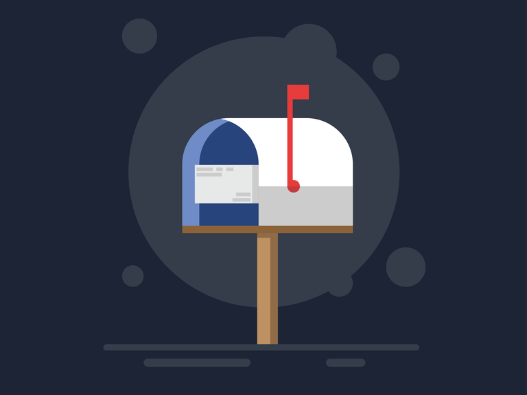 simple mailbox icon illustration design
