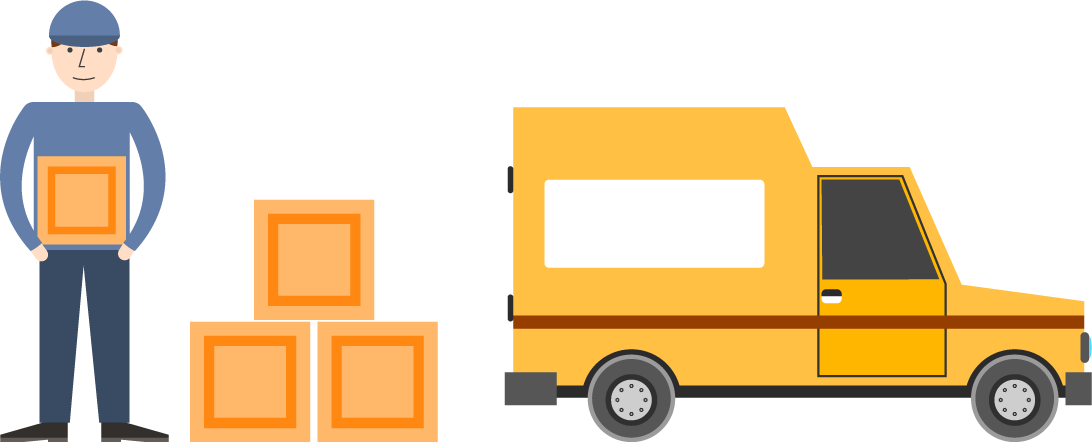 minimal flat delivery shipping icon