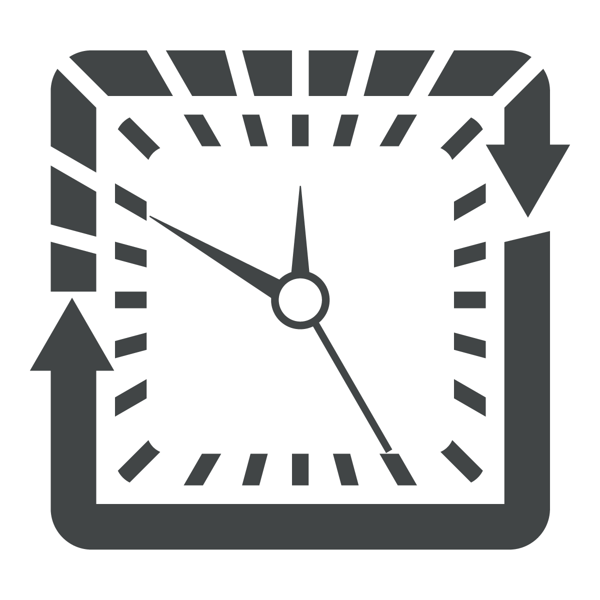 modern timekeeping clock icons
