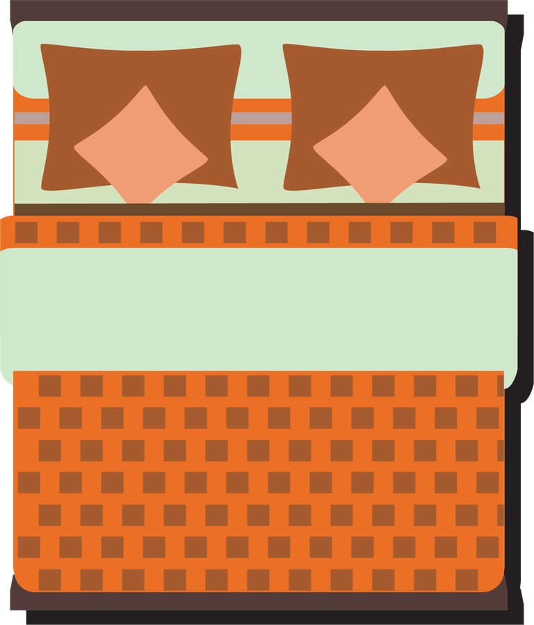 pack of beds and various blankets with a flat style
