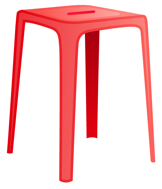 plastic chair lounge chair vector