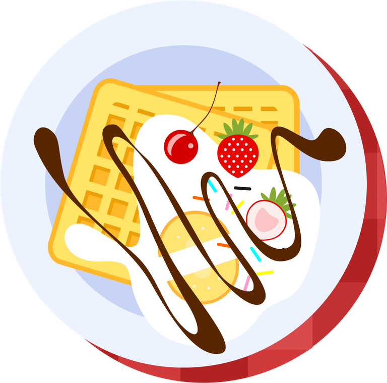 plate of egg tarts and ice cream included in this pack are plating waffles great for your food