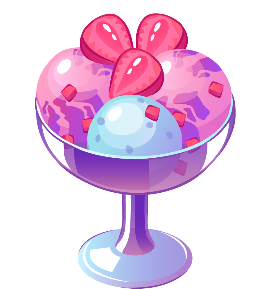 realistic colorful ice cream icon