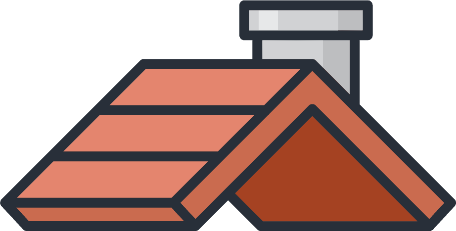 roof housetop construction materials waterproofing thin icons