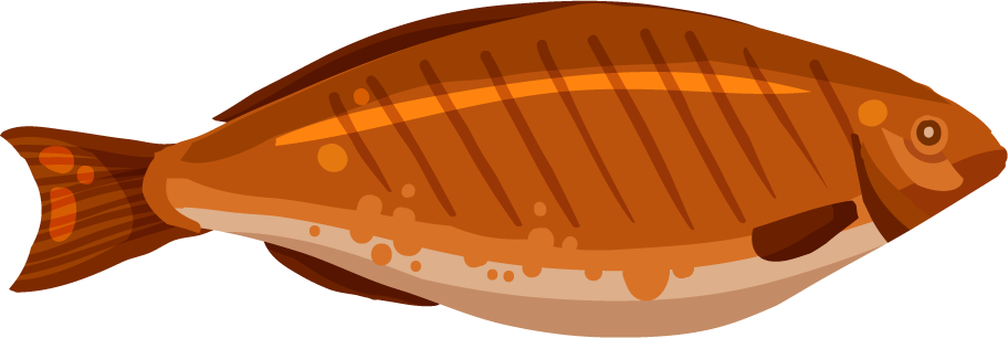 Simple seafood illustration design