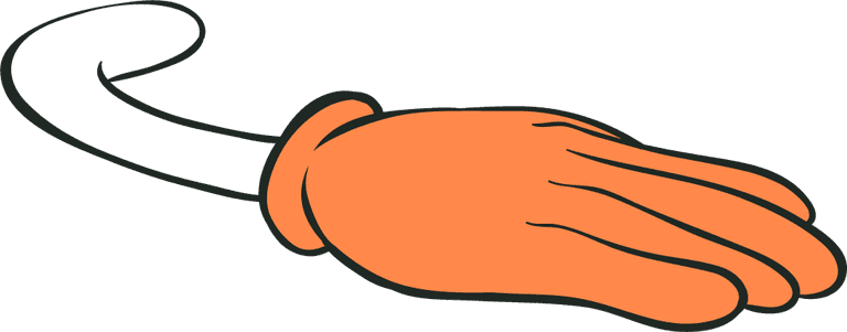 cartoon orange hands with difference pose