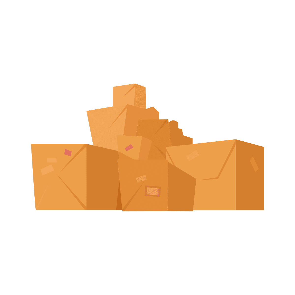 simple cardboard box shipping box illustration
