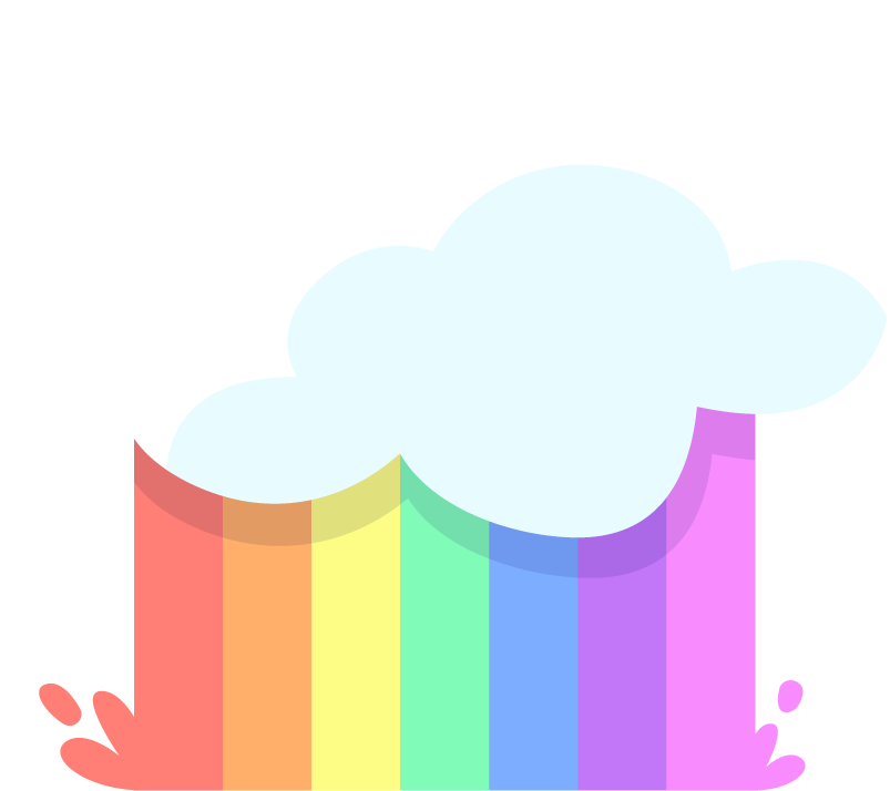 simple colorful rainbow element illustration