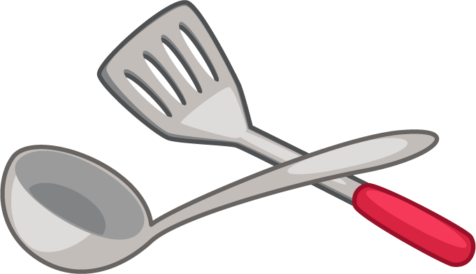 Sketch kitchen tools cooking utensils