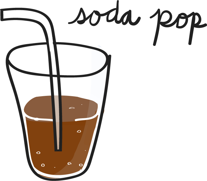 soda drawing style food collection