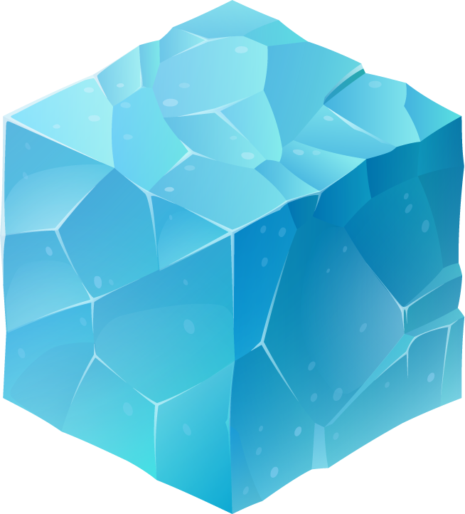 square ice block set isometric cubes game texture icons