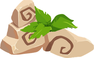 ancientplace-of-aboriginal-plant-and-stones-vector-cover-293909