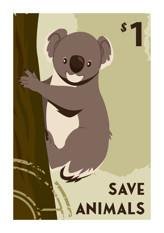 animalstamps-animals-save-stamps-collection-retro-design-wild-species-sketch-783613