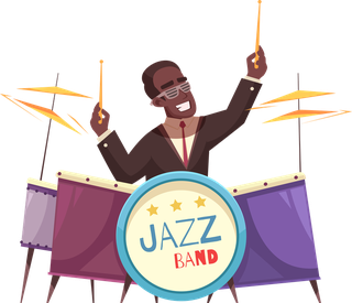 artistjazz-music-set-isolated-icons-with-cartoon-style-human-characters-313874