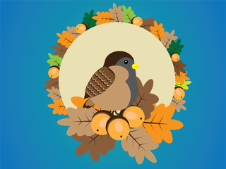 autumnwith-sparrow-animal-sparrow-vector-227641