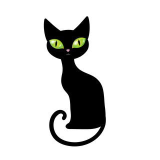 blackcat-with-green-eyes-illustration-132146