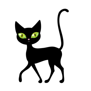 blackcat-with-green-eyes-illustration-136957