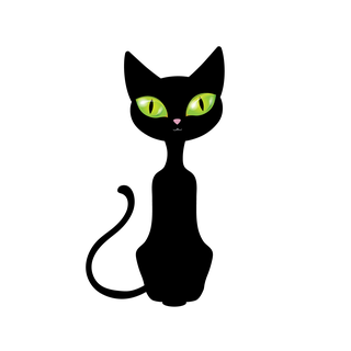 blackcat-with-green-eyes-illustration-142197