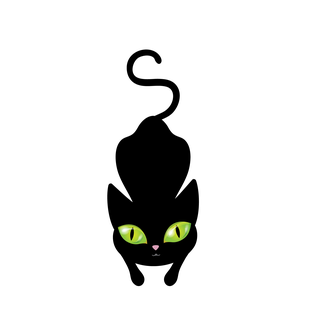 blackcat-with-green-eyes-illustration-144995