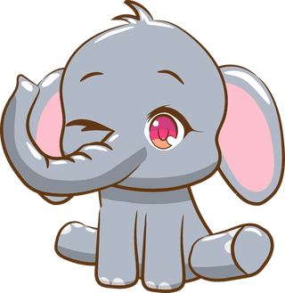 boicute-funny-set-of-cute-cartoon-grey-elephants-isolated-on-white-background-383181