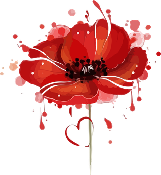 botanicalflowers-art-watercolor-red-vector-cover-152673