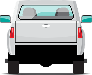 bundleset-grey-color-pickup-truck-side-front-back-view-white-background-509158