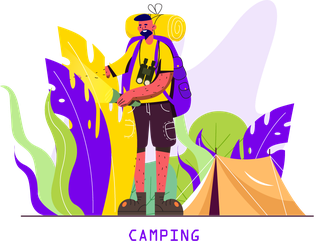 campingactivity-paintings-colorful-classic-design-856313