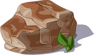 cartooncolorful-stones-different-shapes-materials-with-plants-leaves-isolated-2091