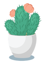charmingcactus-plants-in-white-pots-illustration-419557